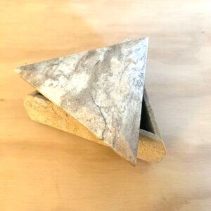 Pink Marble triangular jewelry box